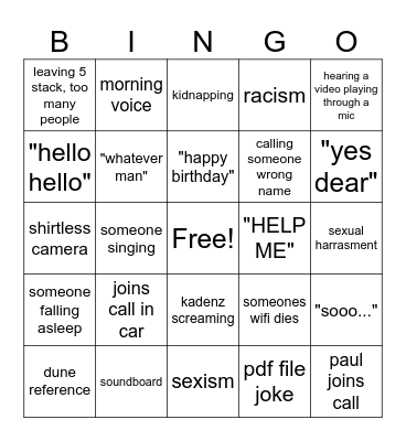 Discord Bingo Card