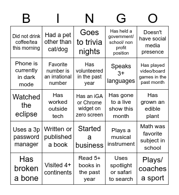 iGA Chrome Bingo Playoff! Bingo Card
