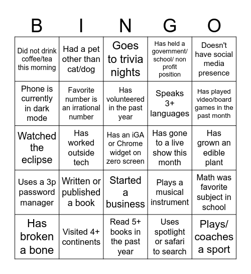 iGA Chrome Bingo Playoff! Bingo Card