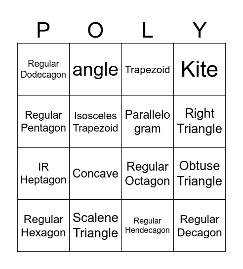 POLY-NGO Bingo Card