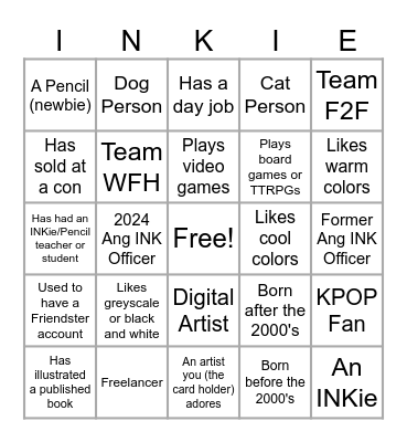 bINKgo - Ang INK Bingo Card