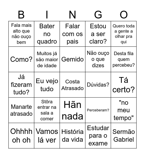 Elsa'Bingo Card