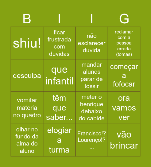 stora de bg Bingo Card