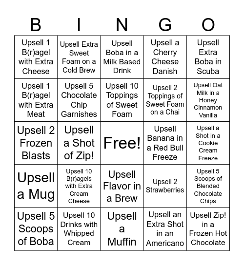 Biggby ABC Bingo 4/22-4/28 Bingo Card