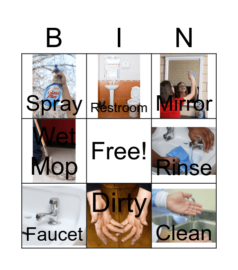 Cleaning Maintenance Bingo Card