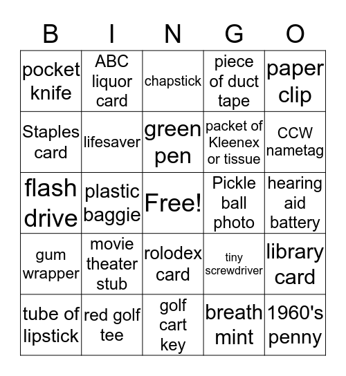 CCW -Timber Pines Fellowship Bingo Card