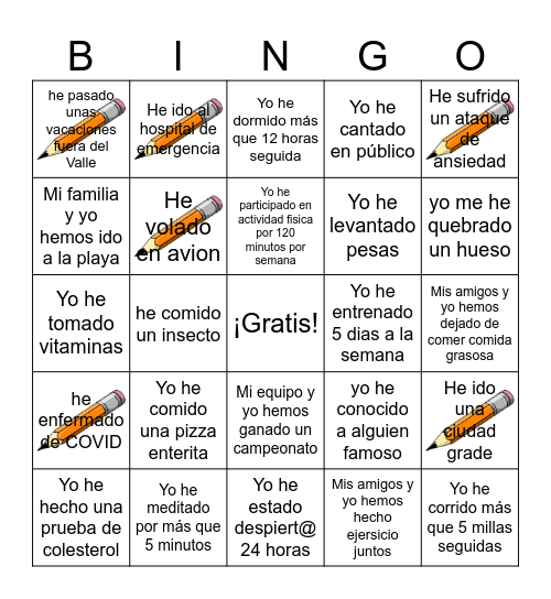 Alguna vez has... Bingo Card