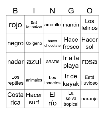 REPASO! Bingo Card