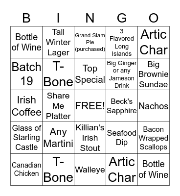 Winter Show Bingo!! Bingo Card