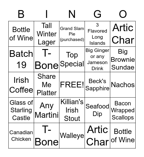 Winter Show Bingo!! Bingo Card