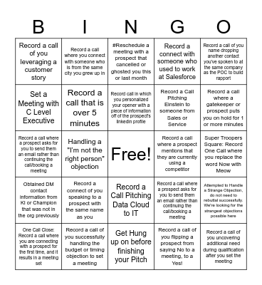 Conversation Insights Bingo Card