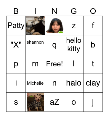 Michelles Birthday Bingo Card