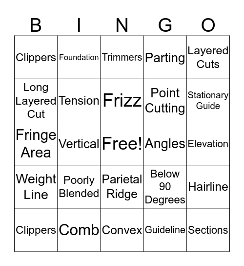 Chapter 16 Bingo Card