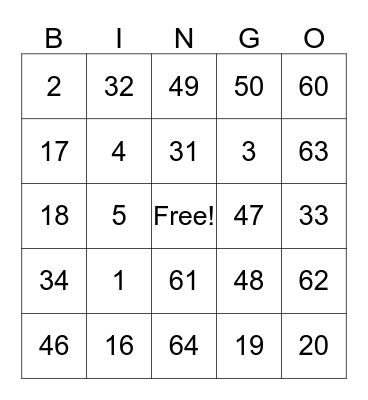 QCCNJ Safety Bingo Card