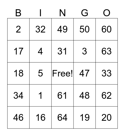 QCCNJ Safety Bingo Card