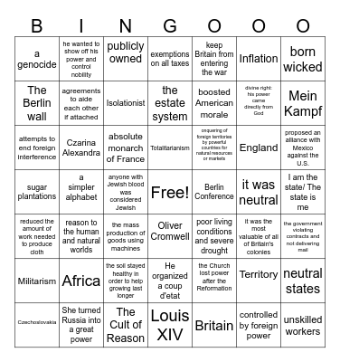 Post Test semester 2 version 1 Bingo Card