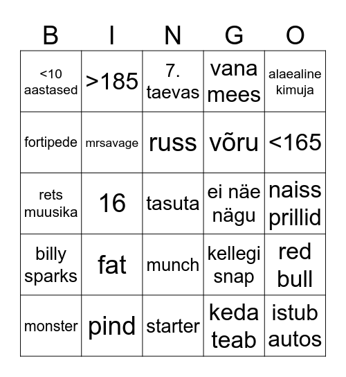 ome vol.2 Bingo Card