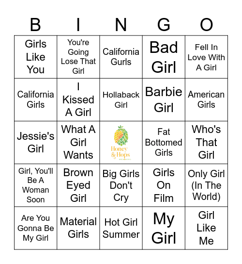 Girls, Girls, Girls Bingo Card