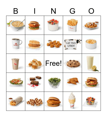 CFA Bingo Card