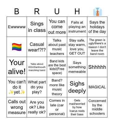 Music Bingo Card