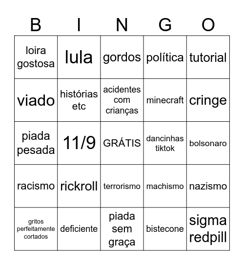 reels do instagram #1 Bingo Card