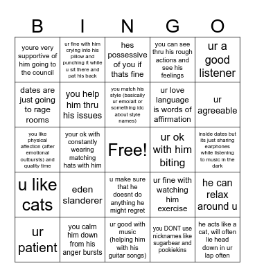 would cyde date you Bingo Card