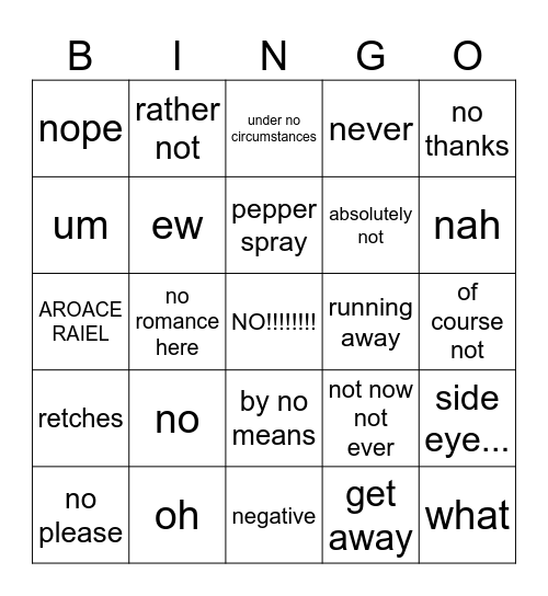 would raiel date you Bingo Card