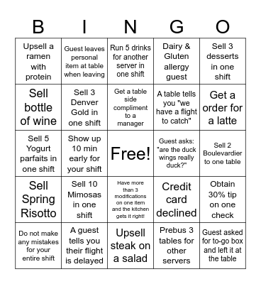 AM Server Bingo 4/29-5/4 Bingo Card