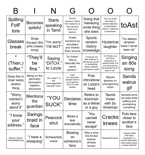 That One Bingo Card