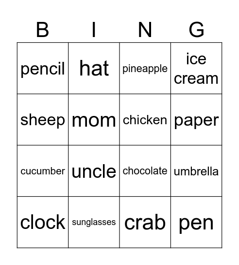 Bingo Card