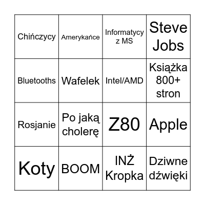 Paduch Bingo Card