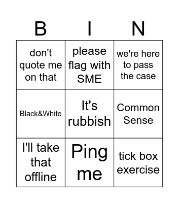 Santander's Bingo Card