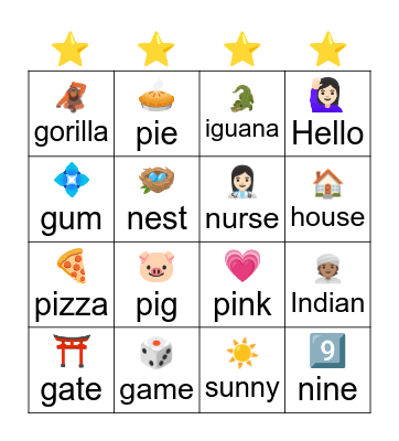 Iguana's House Bingo Card