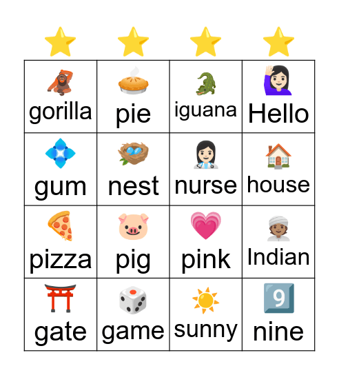 Iguana's House Bingo Card