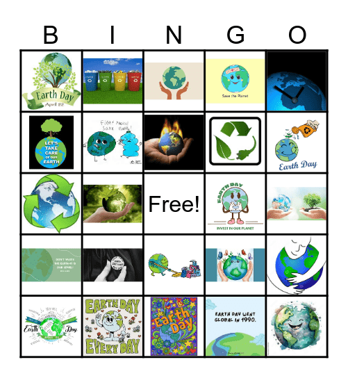 Earth Day Bingo Card