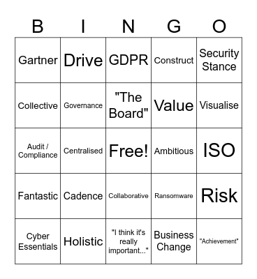 TTH Bingo Card
