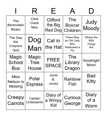 I READ Bingo Card