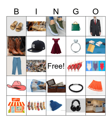 Ir de compras Bingo Card