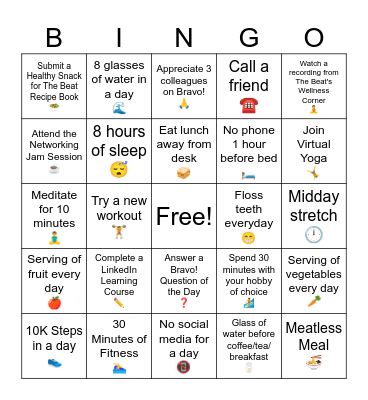 Rhythm Wellness Week | May 13-17, 2024 Bingo Card