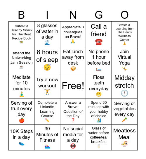 Rhythm Wellness Week | May 13-17, 2024 Bingo Card