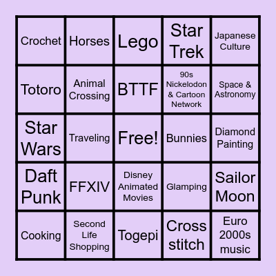 How many interests do you share with Ari?! Bingo Card