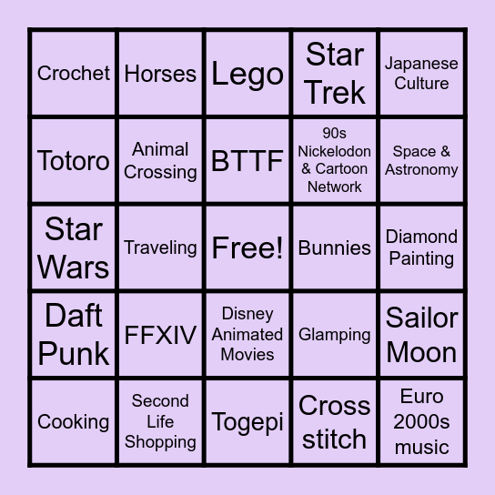 How many interests do you share with Ari?! Bingo Card
