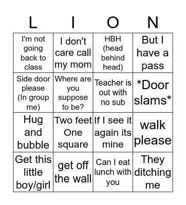 Day in the life of Livingston  Bingo Card