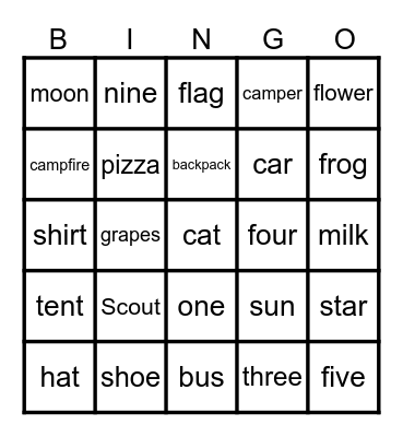 GJAL Glow Bingo! Bingo Card