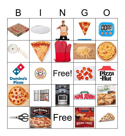 Pizza Bingo Card