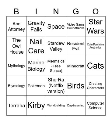 How Many Interests Do You Share With Amity? Bingo Card