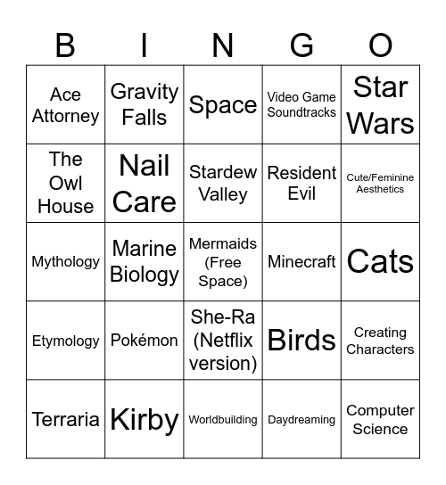 How Many Interests Do You Share With Amity? Bingo Card