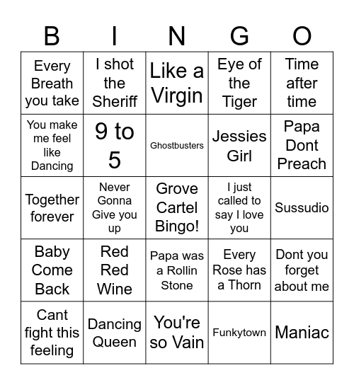 Soulful 70s & 80s Round 3-4 Bingo Card