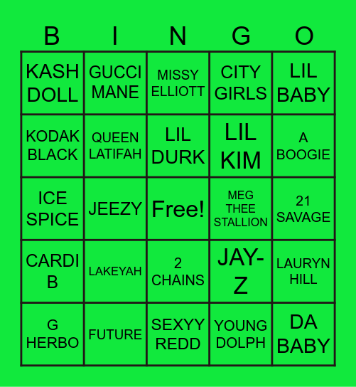 TRAP BINGO 2 Bingo Card