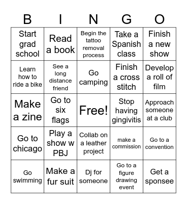 2024 bingo Card